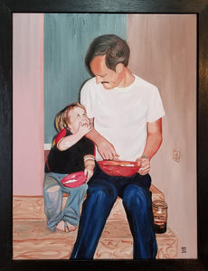 "Father & Daughter" Oil on Canvas, Commission work "SOLD"
