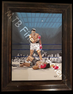 "The Phantom Punch" Original Oil Painting, Framed